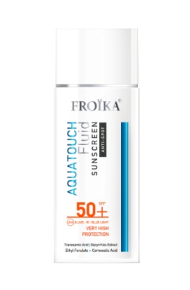 Froika Aquatouch Fluid Sunscreen SPF50+ Anti Spot Λεπτόρρευστο Αντηλιακό Λευκαντική Δράση 50ml