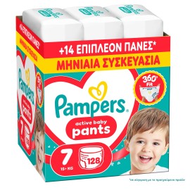 Pampers MSB Active Baby Pants 360° Μέγεθος 7 [15+kg] 128 Πάνες Βρακάκι