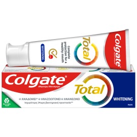 Colgate Total Whitening Οδοντόκρεμα για 24ωρη Βακτηριακή Προστασία & Ολοκληρωμένη Φροντίδα 75ml