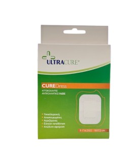 Gold Med Ultra Cure Cure Dress Αυτοκόλλητες Αντικολλητικές Γάζες 5x7,2cm 5 Τεμάχια