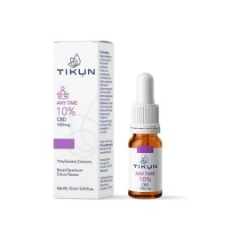 Tikun CBD Any Time 10% Έλαιο Κάνναβης σε Σταγόνες 1000mg με Γεύση Κίτρο 10ml