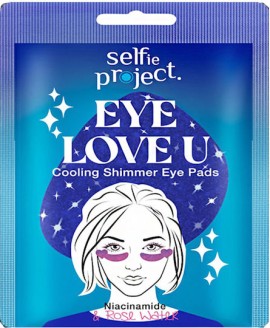 Selfie Project Eye Pads Shimmer Eye Love U Eπιθέματα Ματιών με Μπλε Glitter 2 Τεμάχια