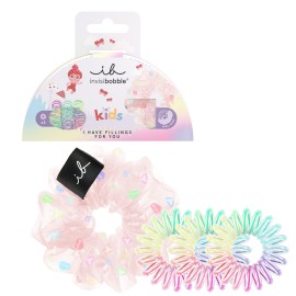Invisibobble Kids I Have Fillings For You Original Λαστιχάκια Μαλλιών 3 Τεμάχια - Sprunchie Διάφανο Πολύχρωμο 1 Τεμάχιο