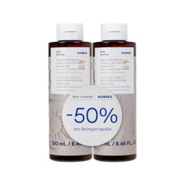 Korres PROMO Mediterranean Vanilla Blossom Shower Gel Αφρόλουτρο Άνθη Βανίλιας 2x250ml [-50% στο 2ο Προϊόν]