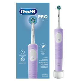 Oral B Vitality Pro Protect X Clean Ηλεκτρική Οδοντόβουρτσα Ενηλίκων Επαναφορτιζόμενη Λιλά 1 Τεμάχιο