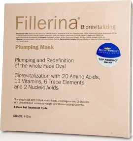 Labo Fillerina Biorevitalizing Plumping Mask Βαθμός 4 Μάσκα Αναπλήρωσης Και Επανόρθωσης Περιγράμματος Προσώπου 4x25ml