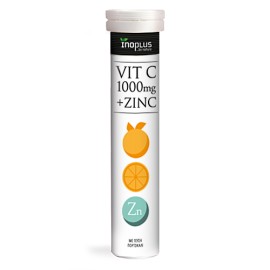Inoplus Vitamin C 1000 & Zinc για Τόνωση του Ανοσοποιητικού Συστήματος Πορτοκάλι 20 Αναβράζοντα Δισκία