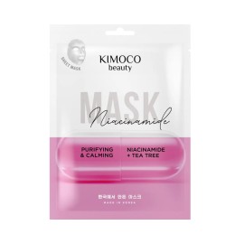 Kimoco Sheet Mask Niacinamide & Tea Tree Καταπραϋντική Υφασμάτινη Μάσκα Προσώπου με Νιασιναμίδη & Εκχύλισμα Δέντρου Τσαγιού 23ml