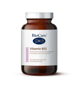 BioCare Vitamin B12 για Ενέργεια & Τόνωση του Οργανισμού 30 Φυτικές Κάψουλες