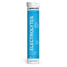 Leriva Immuvit Electrolytes Συμπλήρωμα Ηλεκτρολυτών για Ενυδάτωση & Τόνωση του Οργανισμού Λεμόνι 20 Αναβράζοντα Δισκία