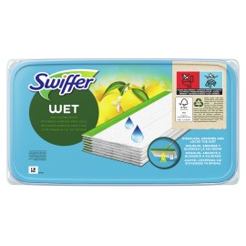 Swiffer Ανταλλακτικά Υγρά Πανάκια Καθαρισμού για το Πάτωμα με Άρωμα Λεμόνι 12 Τεμάχια