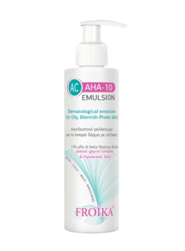 Froika AC AHA 10 Emulsion Αναπλαστικό Γαλάκτωμα Προσώπου & Σώματος για Λιπαρές & με Τάση Ακμής Επιδερμίδες 125ml