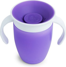 Munchkin Miracle Trainer Cup Μωβ Εκπαιδευτικό Ποτηράκι με Λαβές 207ml
