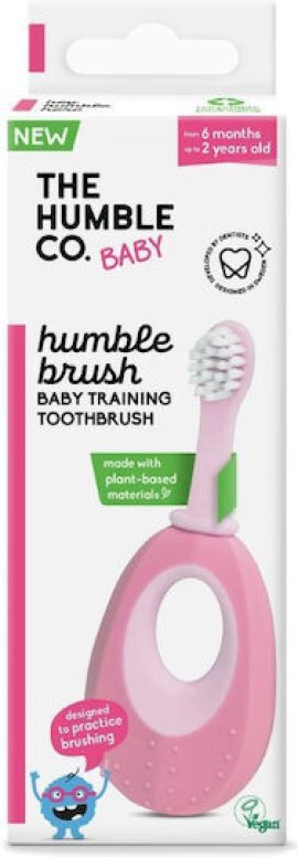 The Humble Co. Ultra Soft Παιδική Οδοντόβουρτσα για 6m+ έως 2 Ετών Ροζ Πολύ Μαλακή 1 Τεμάχιο