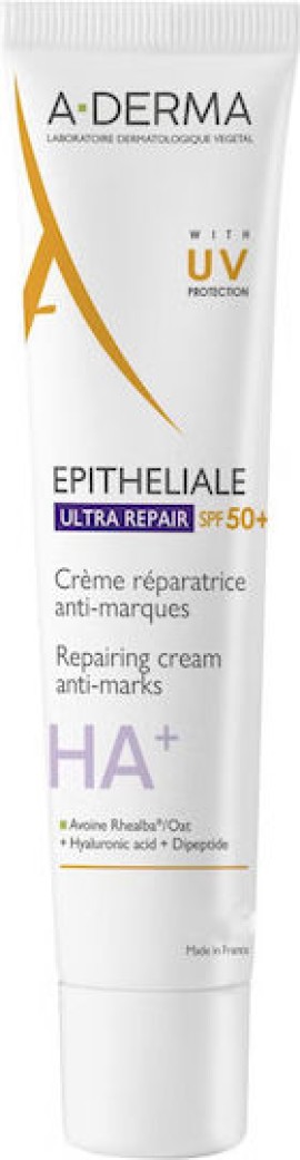 A-Derma Epitheliale H.A+ Ultra Repair Cream SPF50+ Επανορθωτική Κρέμα Κατά των Σημαδιών 100ml