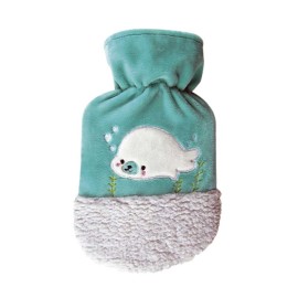 Sanger Θερμοφόρα Νερού Φώκια Παιδική Σιελ με Fleece Κάλυμμα 0,8 Litra