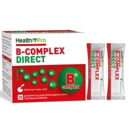 Health Pro Vitamin B Complex Direct για την Φυσιολογική Λειτουργία του Νευρικού & Ανοσοποιητικού Συστήματος 30 Φακελίσκοι