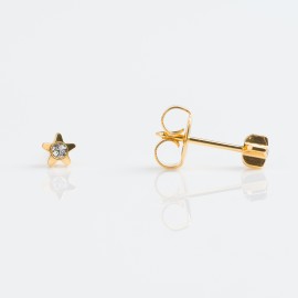 Studex Tiny Tips Υποαλλεργικά Επιχρυσωμένα Σκουλαρίκια Αστέρι 1 Ζευγάρι