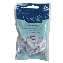 PlacAid Dental Flossers Οδοντικό Νήμα & Οδοντογλυφίδα 32 Τεμάχια
