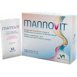 VR Medical MannoVit Συμπλήρωμα Διατροφής για την Αντιμετώπιση της Ουρολοίμωξης & την Αποφυγή των Υποτροπών της 14 Φακελίσκοι x 4gr