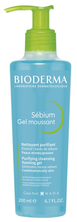 Bioderma Sebium Gel Moussant Καθαριστικό Προσώπου & Σώματος για Μικτές, Λιπαρές ή με Τάση Ακμής Επιδερμίδες 200ml