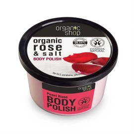 Natura Siberica Organic Shop Body Polish Rose And Salt Scrub Σώματος Τριαντάφυλλο και Αλάτι 250ml