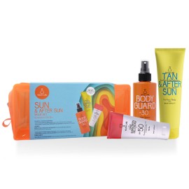 Youth Lab PROMO Sunscreen Cream SPF50 Αντηλιακή Κρέμα Προσώπου 50ml - Body Guard SPF30 Αντηλιακό Γαλάκτωμα Προσώπου  / Σώματος 200ml - After Sun Ενυδατικό Γαλάκτωμα για Μετά τον Ήλιο 150ml - ΔΩΡΟ Νεσεσέρ