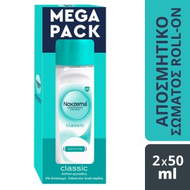 Noxzema PROMO Classic Γυναικείο Αποσμητικό Roll on 48ωρης Προστασίας 2x50ml