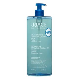 Uriage Extra Rich Surgras Dermatological Πλούσιο Αφρώδες Gel Καθαρισμού Προσώπου & Σώματος 1000ml -20% Επί της Λιανικής