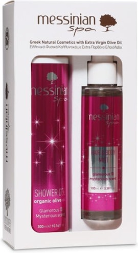 Messinian Spa PROMO Glamorous & Mysterious Scent Shower Gel Αφρόλουτρο με Νότες Λουλουδιών 300ml & Hair & Body Αρωματικό Mist για Μαλλιά & Σώμα 100ml