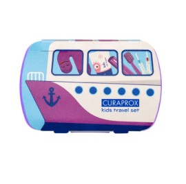 Curaprox Kids Travel Set για 6-12 Ετών Μωβ με Οδοντόβουρτσα Ταξιδίου 1 Τεμάχιο & Οδοντόκρεμα Καρπούζι 10ml & Μεσοδόντια Βουρτσάκια 2 Τεμάχια