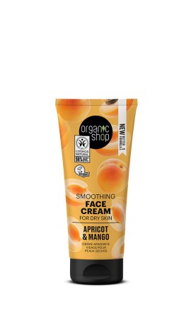 Natura Siberica Organic Shop Smoothing Face Cream For Dry Skin Apricot And Mango Ενυδατική Κρέμα Ημέρας για Ξηρές Επιδερμίδες 50ml