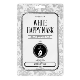 Kocostar White Happy Mask Εμποτισμένη Μάσκα Προσώπου με Νιασιναμίδη για Λάμψη 1 Τεμάχιο