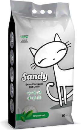 Sandy Extra Clumping Unscented Άμμος για Γάτες Άοσμη 10kg