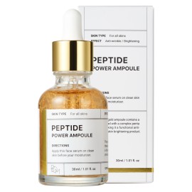 BOM Peptide Power Ampoule Αντιγηραντικός Ορός Προσώπου σε Μορφή Αμπούλας 30ml