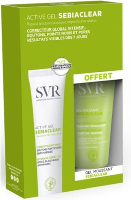 SVR PROMO Sebiaclear Active Gel Εντατική Διόρθωση για Σπυράκια, Ακμή & Σημάδια Προσώπου 40ml & Sebiaclear Gel Moussant Gel Καθαρισμού Προσώπου για το Λιπαρό Δέρμα με Τάση Ακμής 55ml