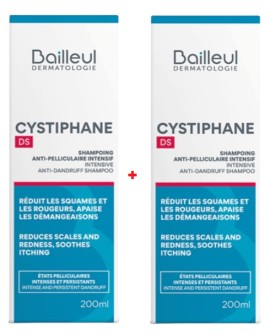 Bailleul Laboratoires PROMO Cystiphane DS Intensive Anti Dandruff Shampoo Σαμπουάν Εντατική Αγωγή Κατά της Πιτυρίδας 2x200ml