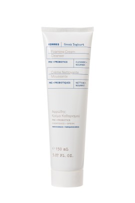 Korres Greek Yoghurt Foaming Cream Cleanser Αφρώδης Κρέμα Καθαρισμού Προσώπου με Προβιοτικά 150ml