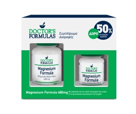 Doctors Formulas PROMO Magnesium Formula 480mg Συμπλήρωμα Διατροφής με Μαγνήσιο 120 Κάψουλες +50% Δωρεάν Προϊόν 60 Κάψουλες