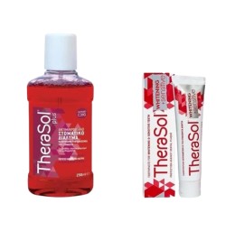 TheraSol PROMO PLUS Αντιμικροβιακό Στοματικό Διάλυμα για την Κακοσμία του Στόματος 250ml - Δείγμα Therasol Whitening Λευκαντική Οδοντόκρεμα 10ml