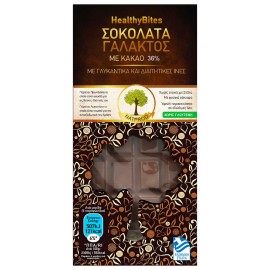 Healthy Bites Σοκολάτα Γάλακτος με Κακάο 36% Γλυκαντικά & Διαιτητικές Ίνες 100gr