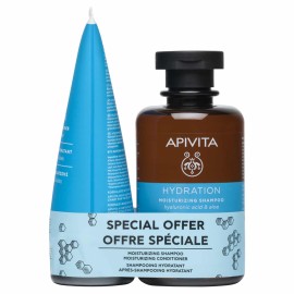 Apivita PROMO Hydration Σαμπουάν Ενυδάτωσης με Υαλουρονικό Οξύ και Αλόη 250ml - Conditioner Hydration για Ενυδάτωση 150ml σε Ειδική Τιμή