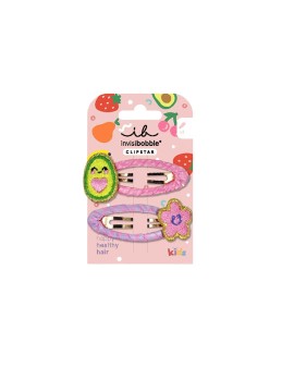Invisibobble Snap Clip Kids Frutti Avocado Παιδικά Κλιπ Μαλλιών 2 Τεμάχια