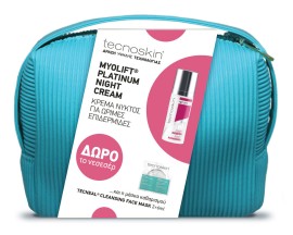 Tecnoskin PROMO Myolift Platinum Night Cream Age Pro Κρέμα Νυκτός για Επιδερμίδες άνω των 50 Ετών 50ml & Tecneal Cleansing Face Mask Mάσκα Προσώπου για Βαθύ Καθαρισμό 2x6ml & ΔΩΡΟ Νεσεσέρ