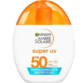 Garnier Ambre Solaire SPF50 Super UV Refreshing Face Water Fluid Αντηλιακό Προσώπου με Υαλουρονικό Οξύ 40ml
