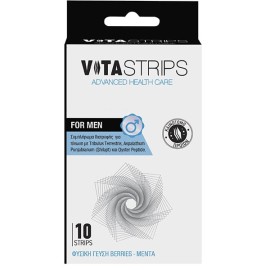 VitaStrips For Men Συμπλήρωμα Διατροφής για Άνδρες, Τόνωση του Οργανισμού με Γεύση Berries-Μέντα 10 Strips