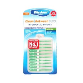 Wisdom Clean Between Pro Brushes Μέγεθος:Medium Χρώμα:Πράσινο Μεσοδόντια Βουρτσάκια 30 Τεμάχια