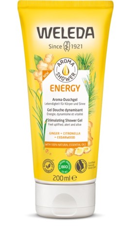 Weleda Energy Aroma Shower Gel Τονωτικό Κρεμοντούς με Πιπερόριζα & Κιτρονέλλα 200ml