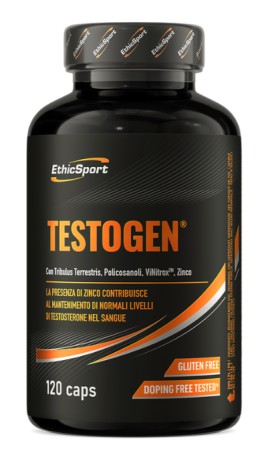 EthicSport Testogen Συμπλήρωμα Διατροφής με Τριβόλι, για Αύξηση της Αντοχής & Τόνωση 120 Κάψουλες