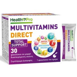 Health Pro Multivitamins Total Support Direct Ευεξία, Ζωτικότητα & Ενέργεια 30 Φακελίσκοι